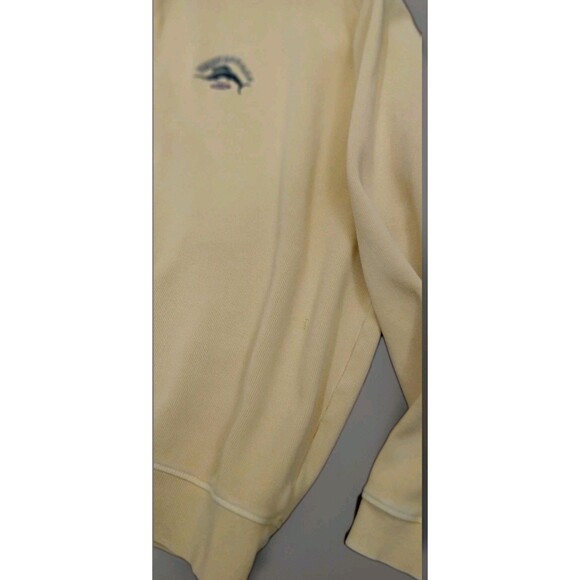 Vintage Tommy Bahama Men’s XXL Yellow 1/4 Zip Cotton Sweatshirt Pullover EUC - Picture 5 of 10